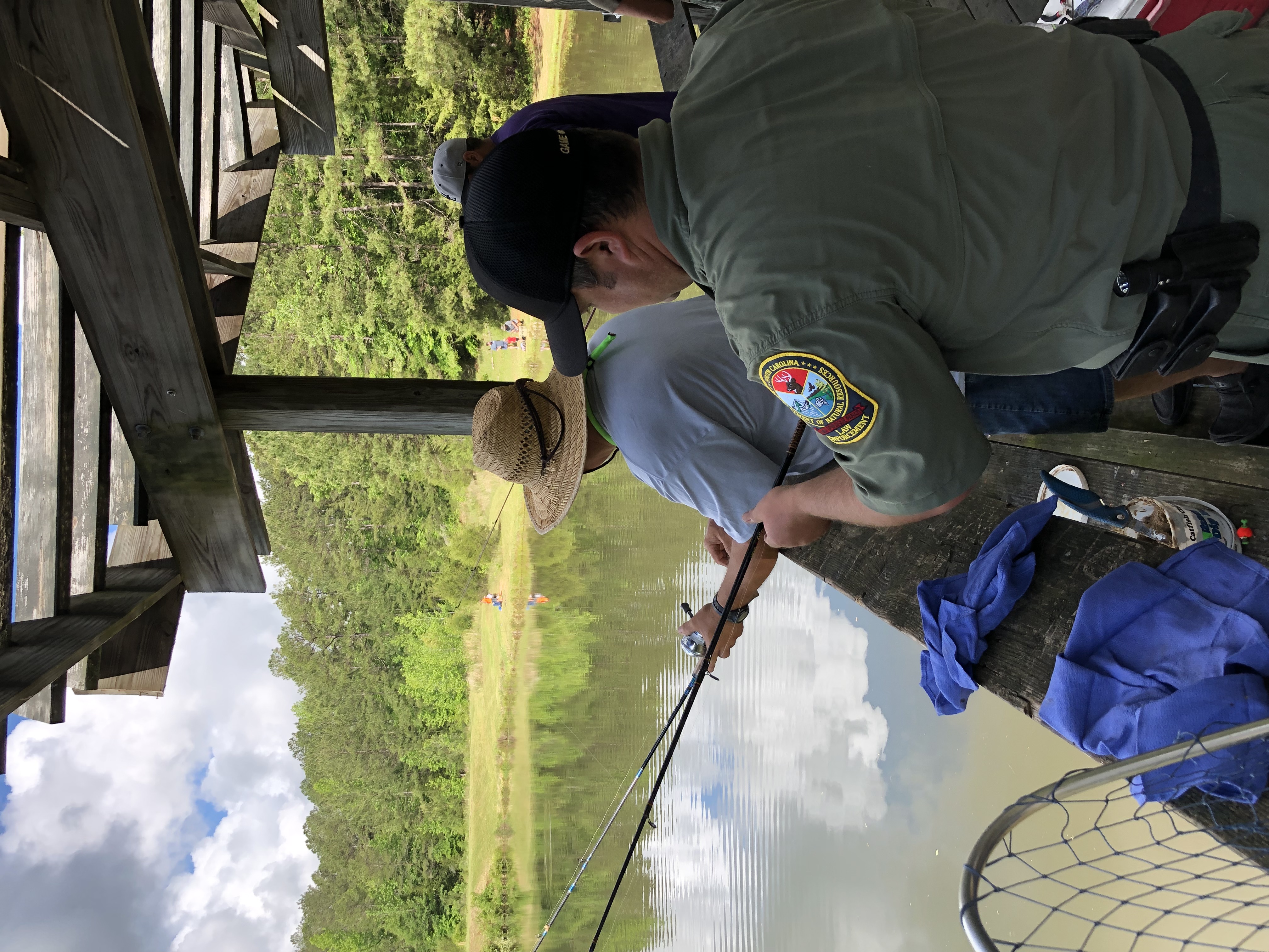 SCDNR officer assisting at fishing event