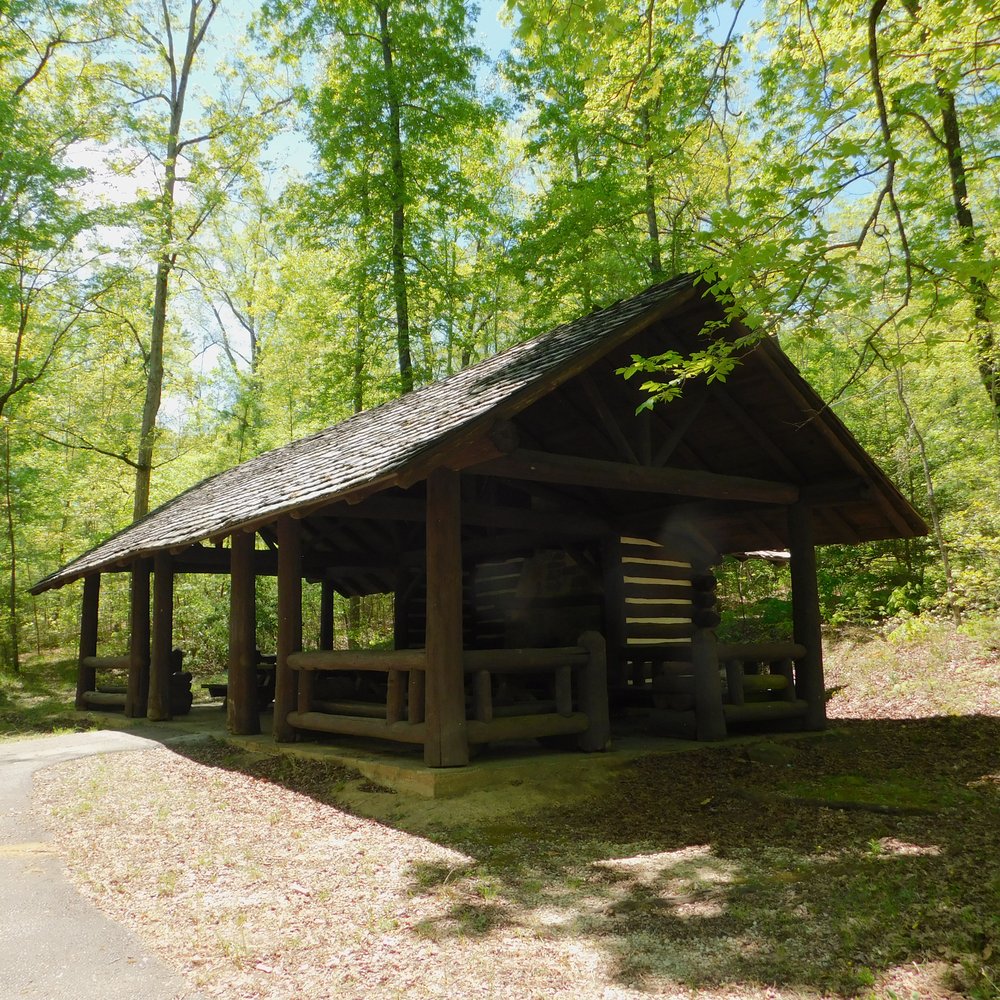 Chattooga Picnic Area shelter, located at the East Fork Trail